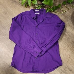 Express Men's Deep Purple Button Down Shirt